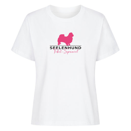 Premium Damen-Shirt "Tibet Spaniel - Seelenhund" Weiß – hunde-shirt.de