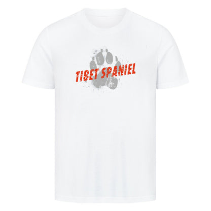Premium T-Shirt "Tibet Spaniel - PAW" Weiß – hunde-shirt.de