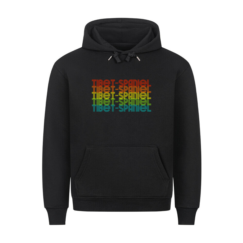 Premium Hoodie "Tibet Spaniel - RETRO" Schwarz – hunde-shirt.de