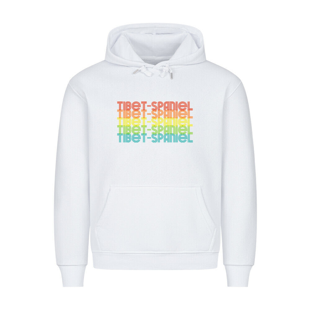 Premium Hoodie "Tibet Spaniel - RETRO" Weiß – hunde-shirt.de