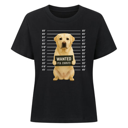 Premium Damen-Shirt "Labrador - WANTED" Schwarz – hunde-shirt.de