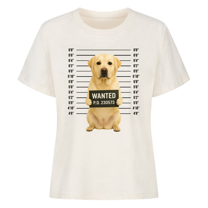 Premium Damen-Shirt "Labrador - WANTED" Natural – hunde-shirt.de
