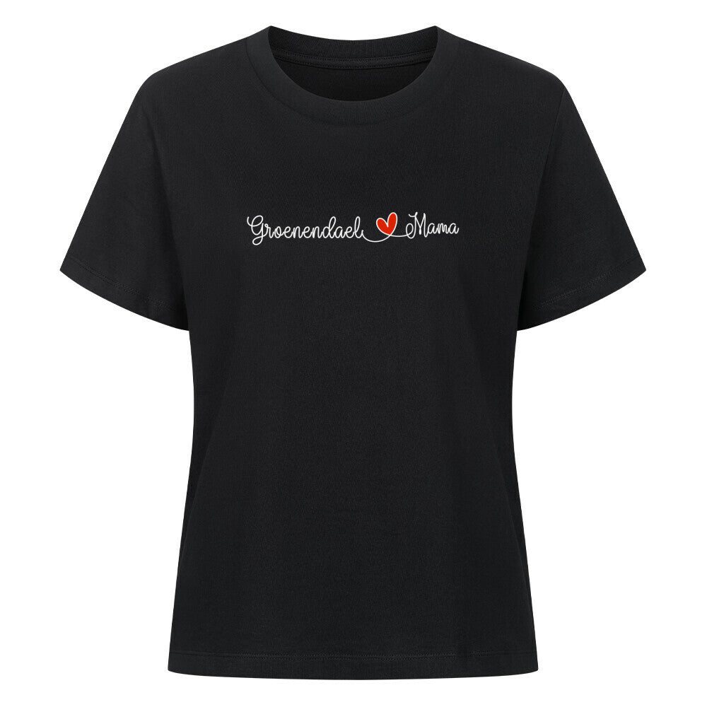 Premium Damen-Shirt "Groenendael - Mama" Schwarz – hunde-shirt.de