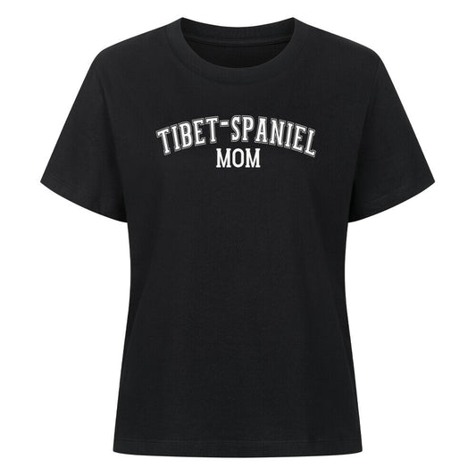 Premium Damen-Shirt "Tibet Spaniel - MOM" Schwarz – hunde-shirt.de