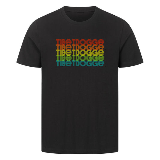 Premium T-Shirt "Tibetdogge - RETRO" Schwarz – hunde-shirt.de