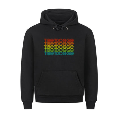 Premium Hoodie "Tibetdogge - RETRO" Schwarz – hunde-shirt.de