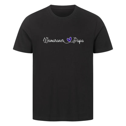 Premium T-Shirt "Weimaraner - Papa" Schwarz – hunde-shirt.de