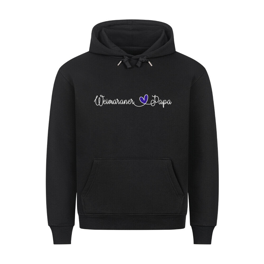 Premium Hoodie "Weimaraner - Papa" Schwarz – hunde-shirt.de