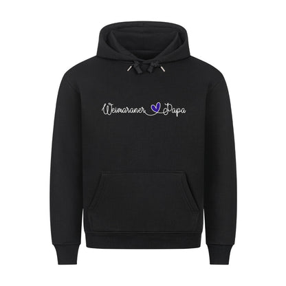 Premium Hoodie "Weimaraner - Papa" Schwarz – hunde-shirt.de