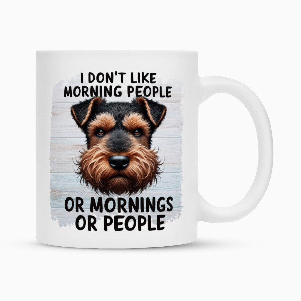 Tasse "Welsh Terrier - Morning People" Weiß – hunde-shirt.de