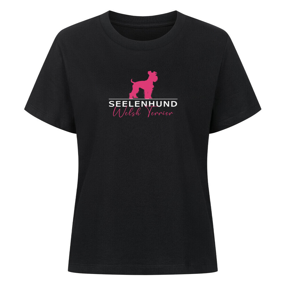 Premium Damen-Shirt "Welsh Terrier - Seelenhund" Schwarz – hunde-shirt.de
