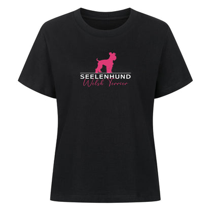 Premium Damen-Shirt "Welsh Terrier - Seelenhund" Schwarz – hunde-shirt.de