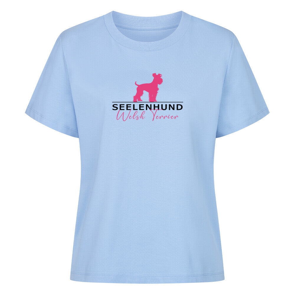 Premium Damen-Shirt "Welsh Terrier - Seelenhund" Sky Blue – hunde-shirt.de