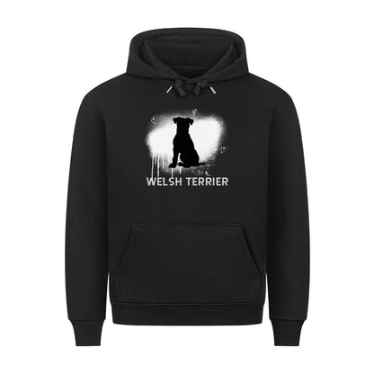 Premium Hoodie "Welsh Terrier - Brush" Schwarz – hunde-shirt.de