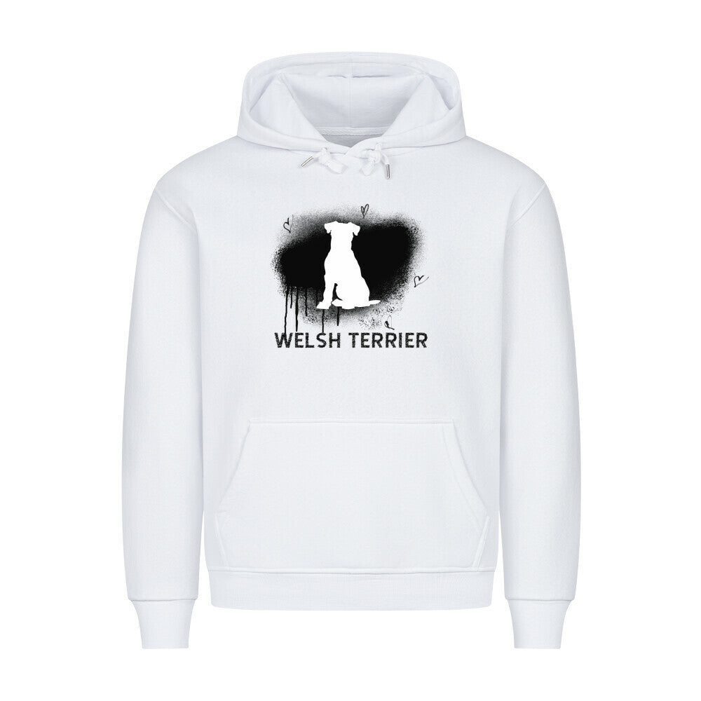 Premium Hoodie "Welsh Terrier - Brush" Weiß – hunde-shirt.de