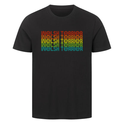 Premium T-Shirt "Welsh Terrier - RETRO" Schwarz – hunde-shirt.de