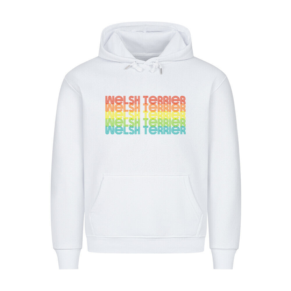 Premium Hoodie "Welsh Terrier - RETRO" Weiß – hunde-shirt.de