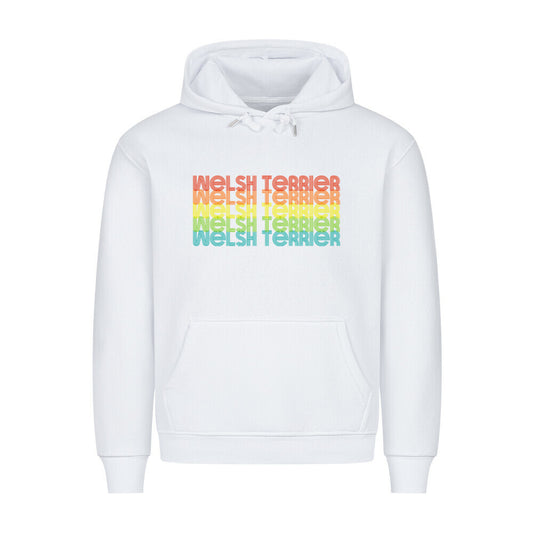Premium Hoodie "Welsh Terrier - RETRO" Weiß – hunde-shirt.de