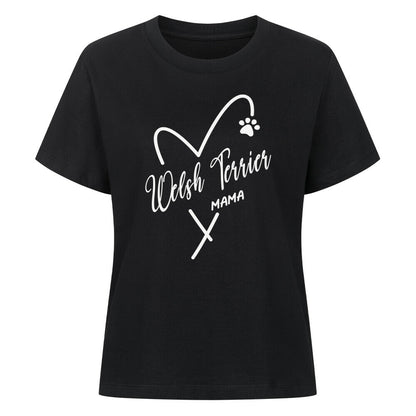 Premium Damen-Shirt "Welsh Terrier - Mama" Schwarz – hunde-shirt.de