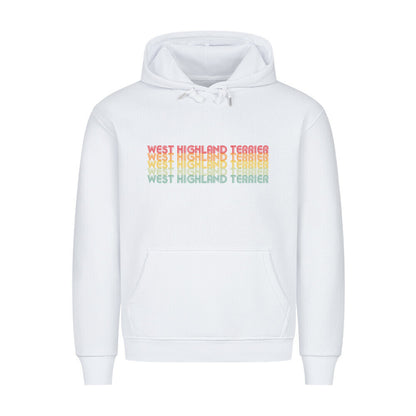 Premium Hoodie "Westie - RETRO" Weiß – hunde-shirt.de