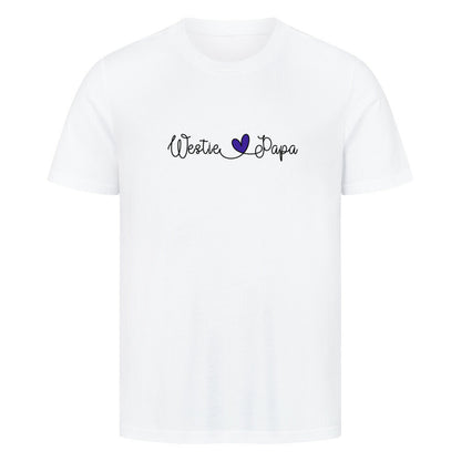 Premium T-Shirt "Westie - Papa" Weiß – hunde-shirt.de