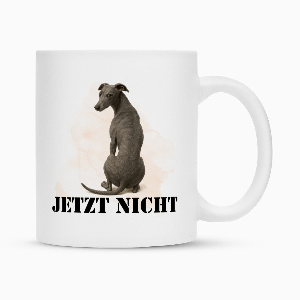 Tasse "Whippet - JETZT NICHT" Weiß – hunde-shirt.de
