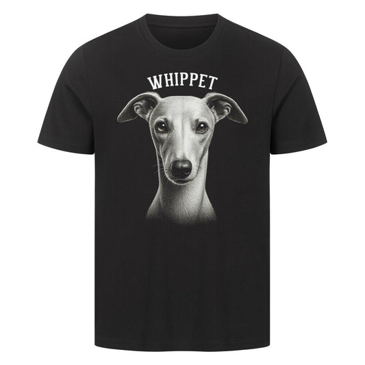 Premium T-Shirt "Whippet - Pure" Schwarz – hunde-shirt.de