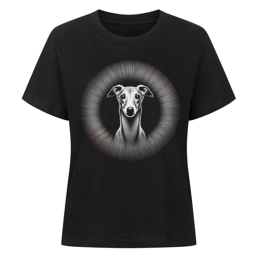 Premium Damen-Shirt "Whippet - Shine" Schwarz – hunde-shirt.de