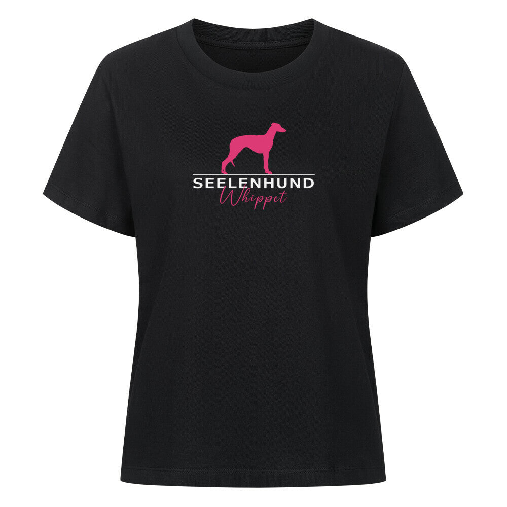 Premium Damen-Shirt "Whippet - Seelenhund" Schwarz – hunde-shirt.de