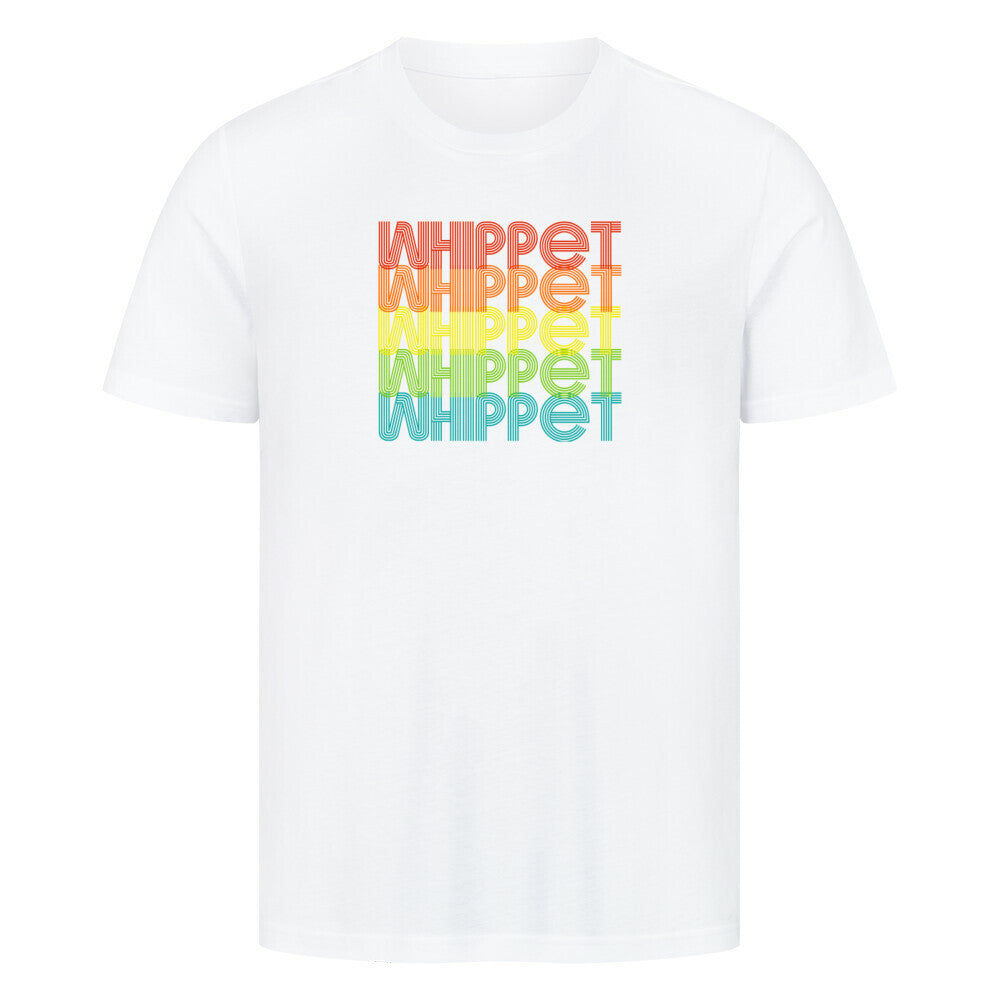 Premium T-Shirt "Whippet - RETRO" Weiß – hunde-shirt.de