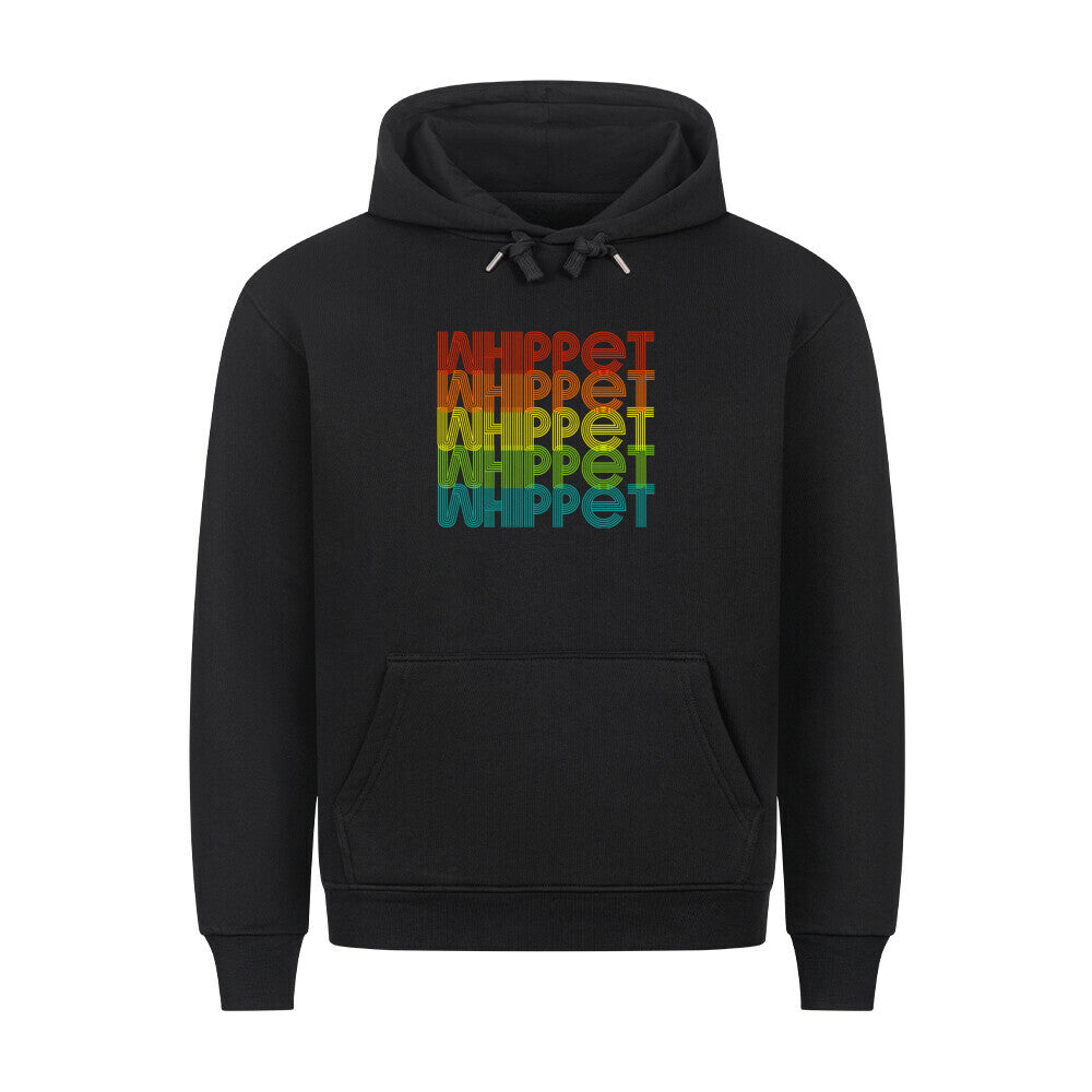Premium Hoodie "Whippet - RETRO" Schwarz – hunde-shirt.de
