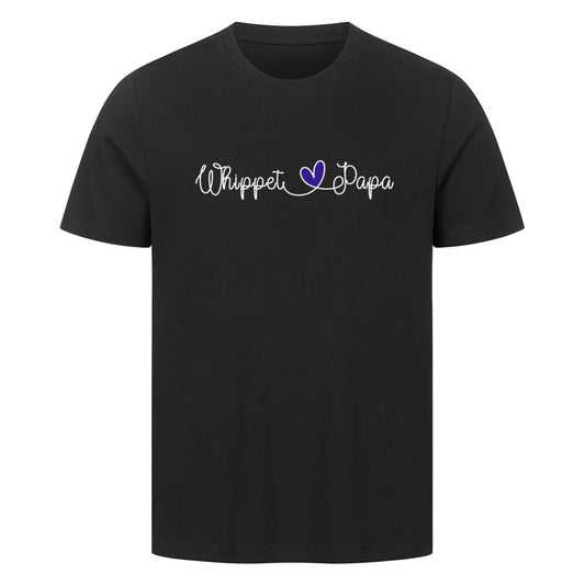 Premium T-Shirt "Whippet - Papa" Schwarz – hunde-shirt.de