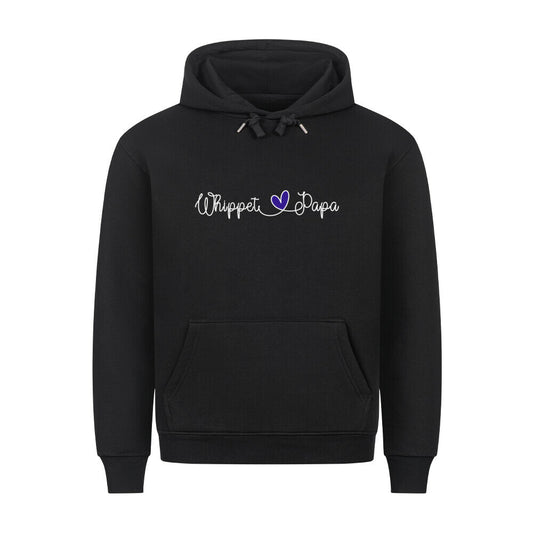 Premium Hoodie "Whippet - Papa" Schwarz – hunde-shirt.de