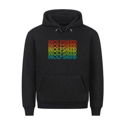 Premium Hoodie "Irischer Wolfshund - RETRO" Schwarz – hunde-shirt.de