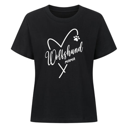 Premium Damen-Shirt "Irischer Wolfshund - Mama" Schwarz – hunde-shirt.de