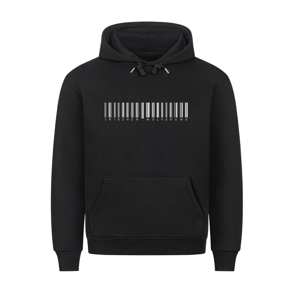 Premium Hoodie "Wolfshund - Scan" Schwarz – hunde-shirt.de