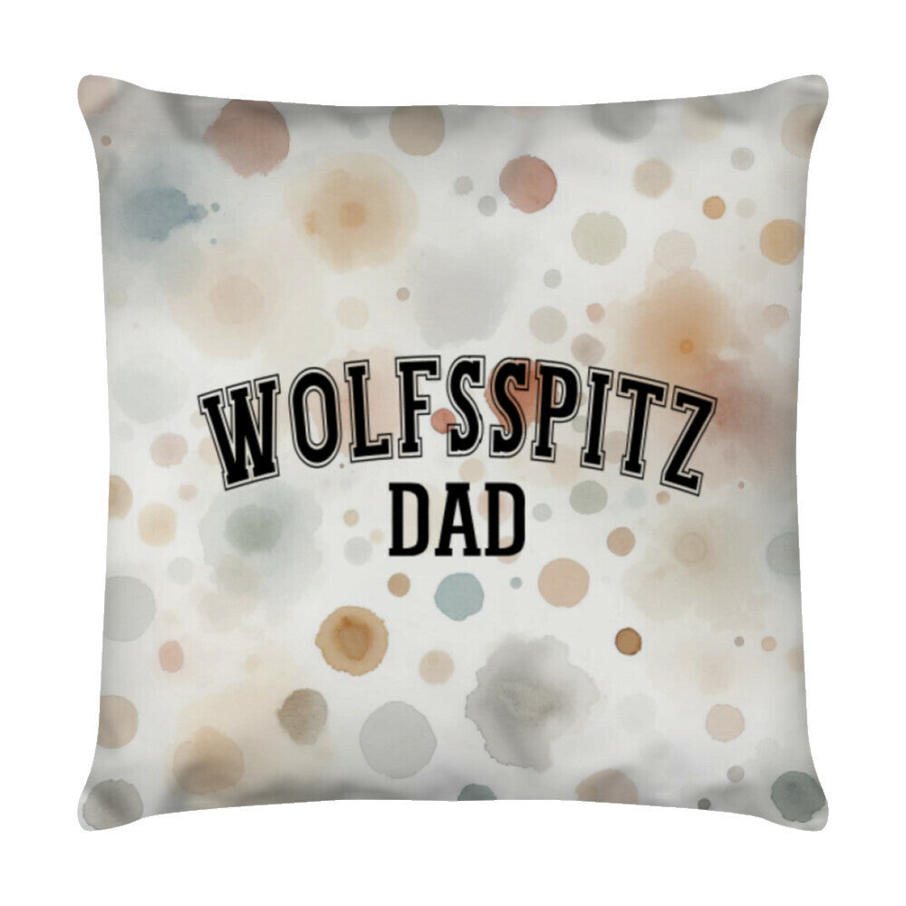 Kissen "Wolfsspitz - DAD" Weiß – hunde-shirt.de
