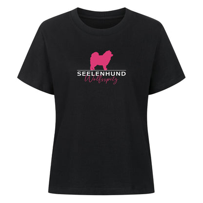 Premium Damen-Shirt "Wolfsspitz - Seelenhund" Schwarz – hunde-shirt.de