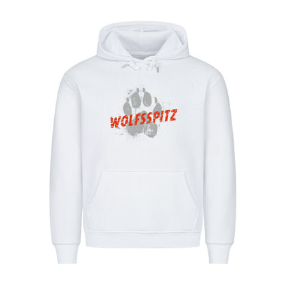 Premium Hoodie "Wolfsspitz - PAW" Weiß – hunde-shirt.de