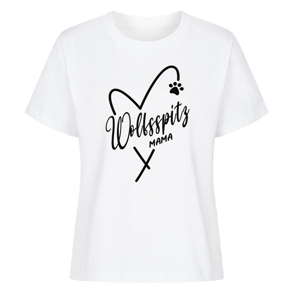 Premium Damen-Shirt "Wolfsspitz - Mama" Weiß – hunde-shirt.de
