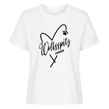 Premium Damen-Shirt "Wolfsspitz - Mama" Weiß – hunde-shirt.de