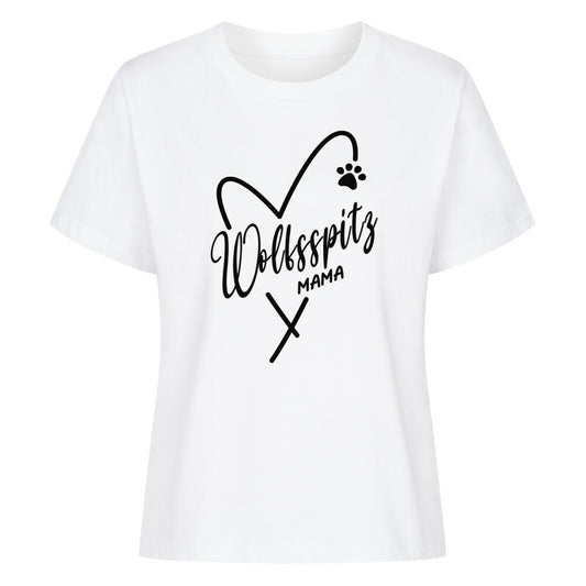 Premium Damen-Shirt "Wolfsspitz - Mama" Weiß – hunde-shirt.de