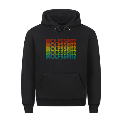 Premium Hoodie "Wolfsspitz - RETRO" Schwarz – hunde-shirt.de