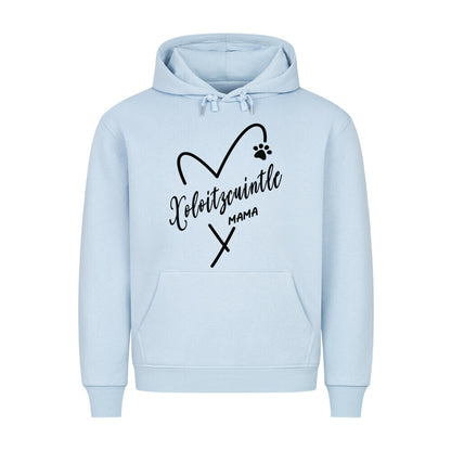 Premium Hoodie "Xolo - Mama" Babyblau – hunde-shirt.de