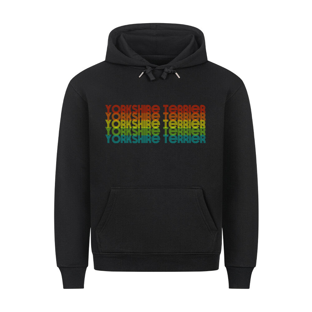 Premium Hoodie "Yorkshire Terrier - RETRO" Schwarz – hunde-shirt.de