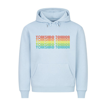 Premium Hoodie "Yorkshire Terrier - RETRO" Babyblau – hunde-shirt.de