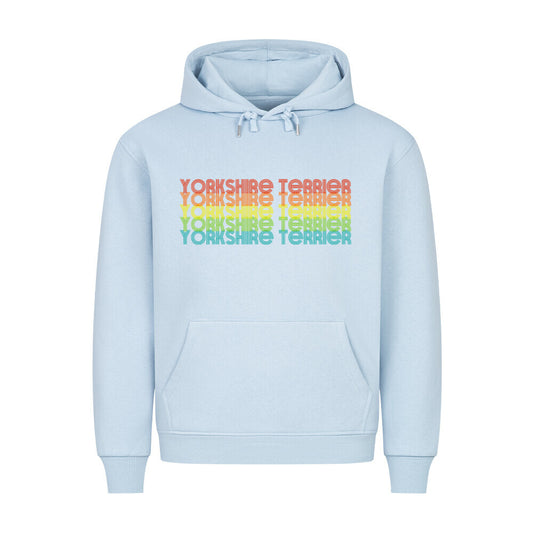 Premium Hoodie "Yorkshire Terrier - RETRO" Babyblau – hunde-shirt.de