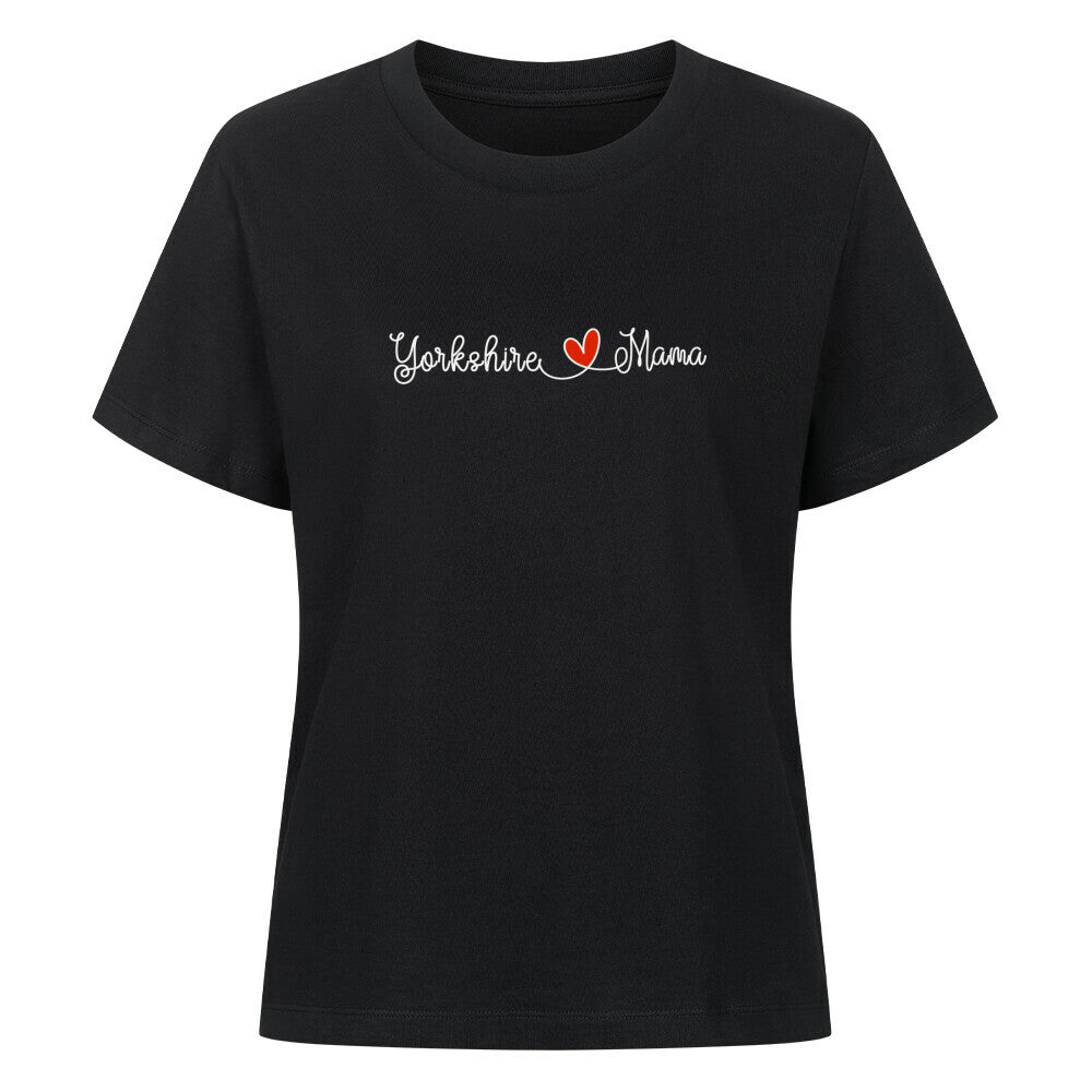 Premium Damen-Shirt "Yorkshire Terrier - Mama" Schwarz – hunde-shirt.de