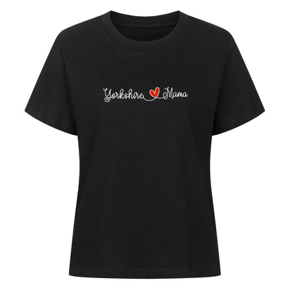Premium Damen-Shirt "Yorkshire Terrier - Mama" Schwarz – hunde-shirt.de