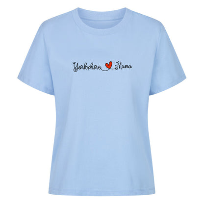 Premium Damen-Shirt "Yorkshire Terrier - Mama" Sky Blue – hunde-shirt.de